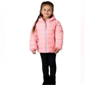 NWT GERRY Girls Jersey Lined Bubble Jacket Pink Size 5
